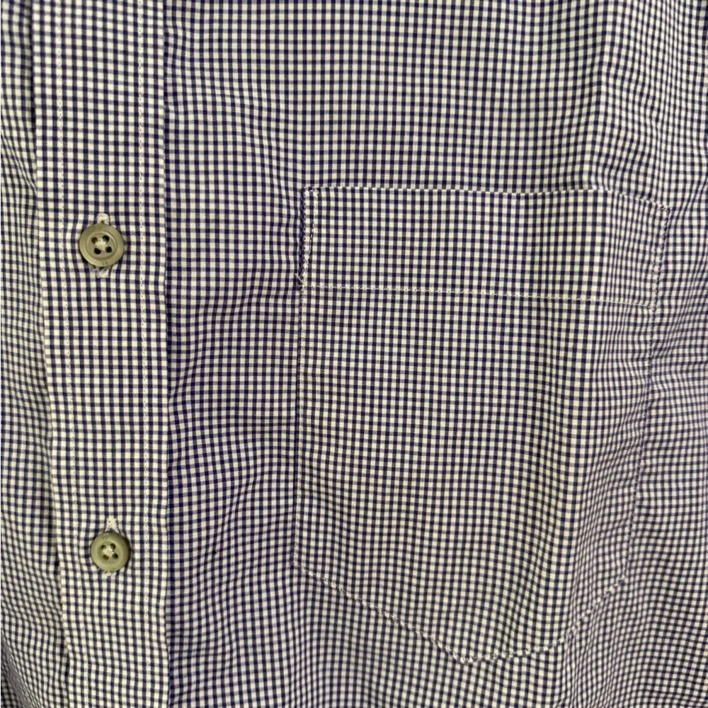 Banana Republic Blue Gingham Stretch Button-Up Shirt Men’s Small